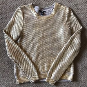 H&M Gold Crew Neck Sweater